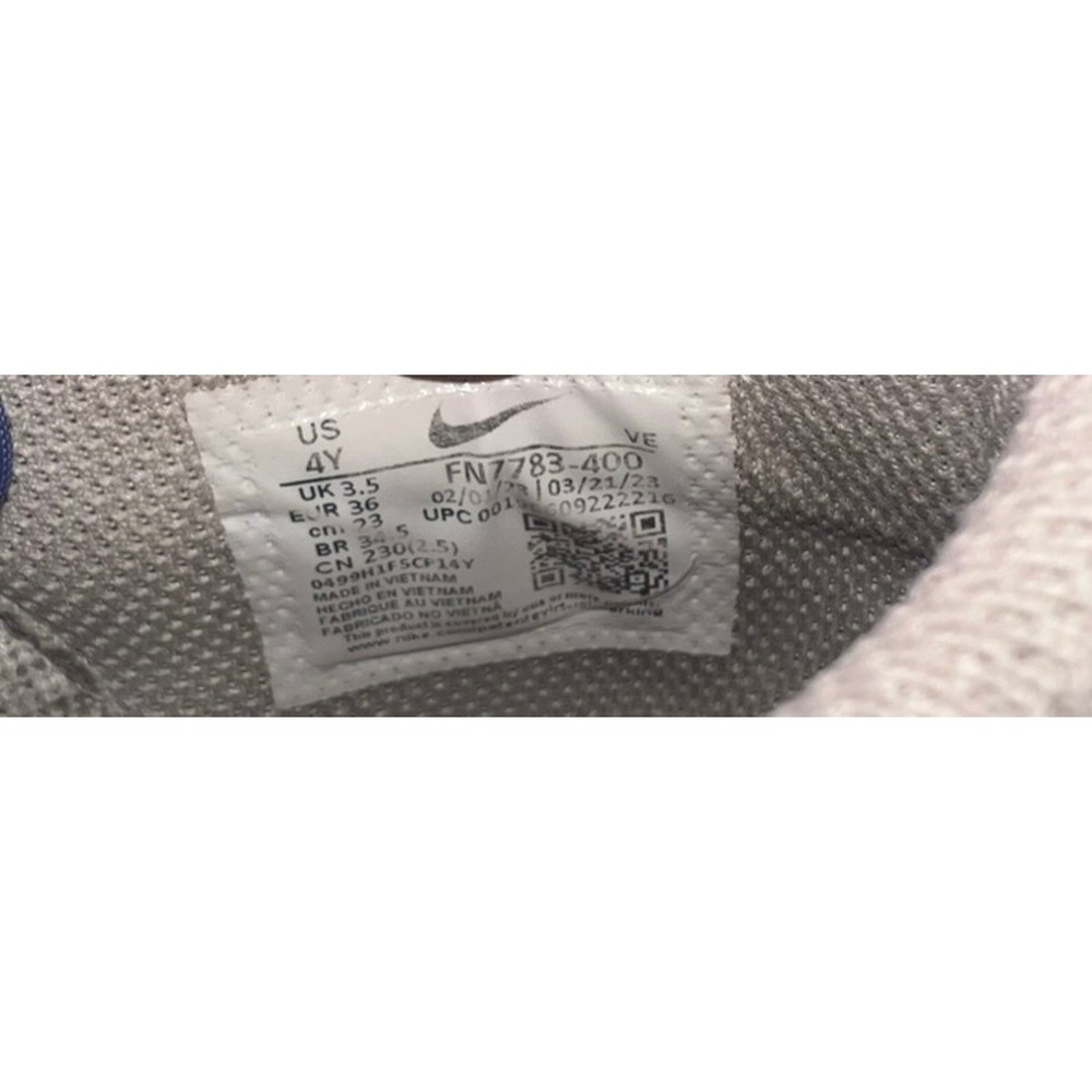 Nike Dunk Low Blue White Orange Kids 4Y Sneakers FN7783-400 Sneakers Shoes - Picture 8 of 8